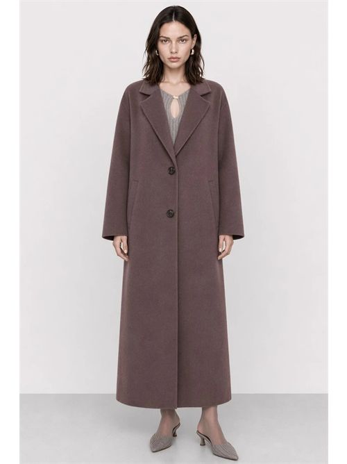 Cappotto lungo da donna in lana con collo a revers KOCCA | MIMMI/30010